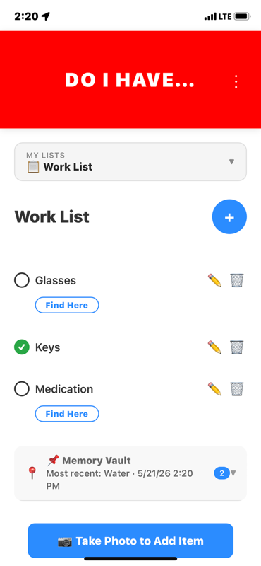 DO I HAVE checklist screen