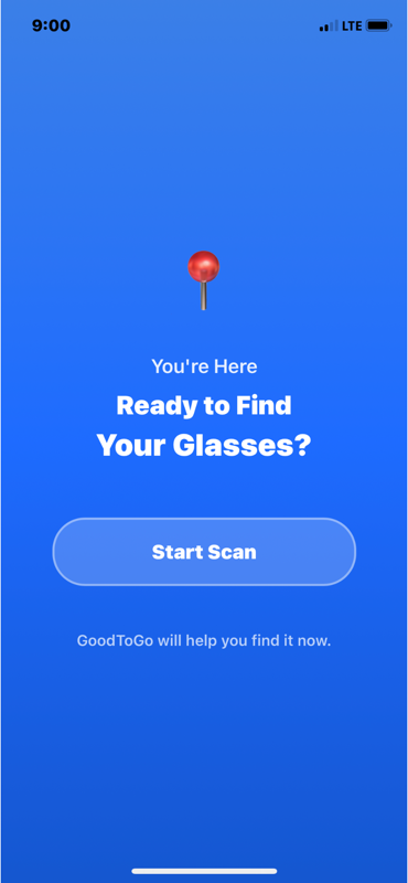 Find missing item screen